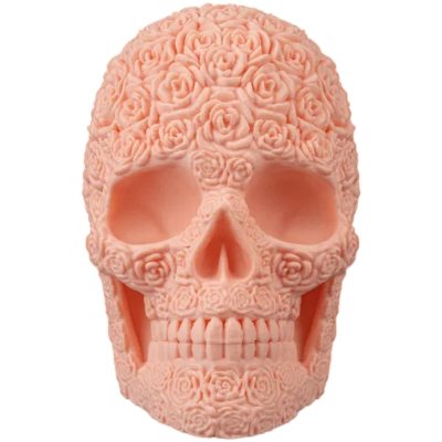 Bloom of Doom – Rose-Covered Skull Statue for Gothic Décor, Dark Floral Centerpieces & DIY Painting Projects – Macabre Home Accent for Shelves, Altars & Halloween Displays – 3D Printed in Canada — 3D Printed Collectible by 3DCentral