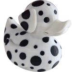 Dalmatian Duck Figurine – Cute Car Dashboard & Desk Decor – Dog Lover Collectible