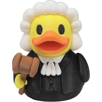Judge Duck Figurine – Funny Lawyer or Courtroom Decor for Office Desk, Shelf, or Gift – Legal-Themed Collectible for Adults – 3D Printed in Canada — 3D Printed Collectible by 3DCentral