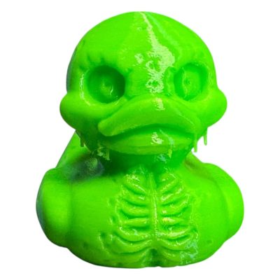 Zombie Quackster Duck Figurine – Glow-in-The-Dark Undead Duck Collectible for Horror Fans, Gothic Décor, and Halloween Display – 3D Printed in Canada — 3D Printed Collectible by 3DCentral