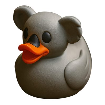 Koala Duck Figurine – Cute Australian Animal Hybrid Duck for Desk Decor, Gag Gifts & Collectible Display – 3D Printed in Canada — 3D Printed Collectible by 3DCentral