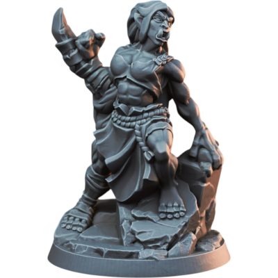 Ork Female Berserker Miniature for Tabletop RPG, Wargaming & Painting – Fantasy Orc Warrior for Dungeon Battles & Warbands – 3D Printed in Canada — 3D Printed Collectible by 3DCentral