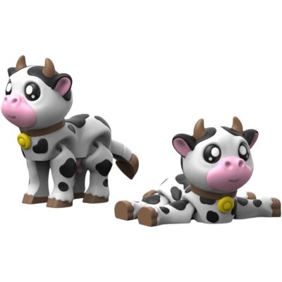 Cute Articulated Cow Figurine – Print-in-Place Desk Buddy with Movable Legs and Adorable Expression – 3D Printed in Canada — 3D Printed Collectible by 3DCentral