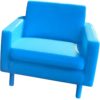 Mini Modern Armchair – Dollhouse Furniture or Display Model for Collectors – 3D Printed in Canada — 3D Printed Collectible by 3DCentral