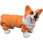 Articulated Cute Corgi Dog Figure – Print-in-Place Collectible Pet