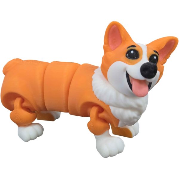 Mignon chien corgi articulé