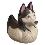 Siberian Husky Duck Figurine – Husky-Duck Hybrid with Pointed Ears & Arctic Coat – Funny Collectible Gift for Dog Lovers & Sled Dog Fans – 3D Printed in Canada — 3D Printed Collectible by 3DCentral