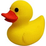 Knitted Duck Figurine – Cozy Decorative Duckling with Yarn-Style Texture