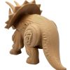 Wood-Carved Triceratops Figurine – Decorative Dinosaur Statue with Fossil Bone Detailing & Horned Crest – 3D Printed in Canada — 3D Printed Collectible by 3DCentral