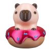 Donut Disturb Capy Figurine – Sweet Desk Decoration – Capybara in Donut Float Collectible – 3D Printed in Canada — 3D Printed Collectible by 3DCentral