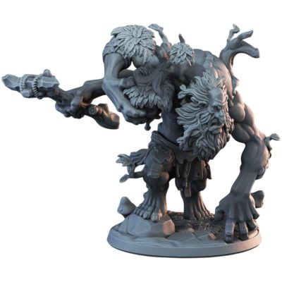 Forest Troll Miniature with Club & Foliage for Fantasy RPG Battles, Dioramas & Painting – 3D Printed in Canada — 3D Printed Collectible by 3DCentral