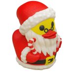 Santa Claus Duck Figurine – Festive Holiday Décor, Cute Collectible for Christmas Displays, Desk Ornament, Stocking Stuffer