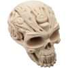 Carved Stone Skull – Ornamental Skull Sculpture with Tribal-Inspired Details for Gothic, Fantasy, or Occult Decor – 3D Printed in Canada — 3D Printed Collectible by 3DCentral