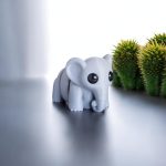 5-Pack Mini Baby Zou Elephant Figurines