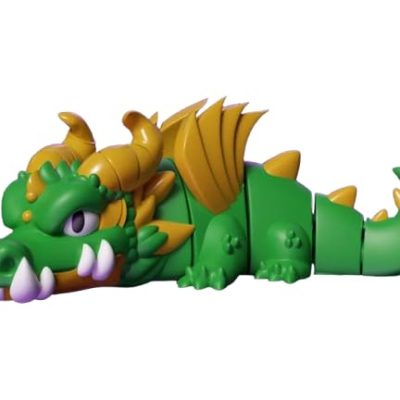 Emerald Green Articulated Dragon Figurine – Posable Fantasy Desk Companion or Collectible Sculpture – 3D Printed in Canada — 3D Printed Collectible by 3DCentral