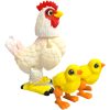 Articulated Hen and Chicks Figurine Set – Poseable 3D Printed Farm Animal Models – Print-in-Place Chicken and Baby Birds for Shelf Display or Collecting – 3D Printed in Canada — 3D Printed Collectible by 3DCentral