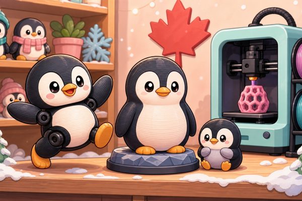 Cartoon-kawaii-featured-image-for-3DCentral-article-3d-printed-penguins-canada