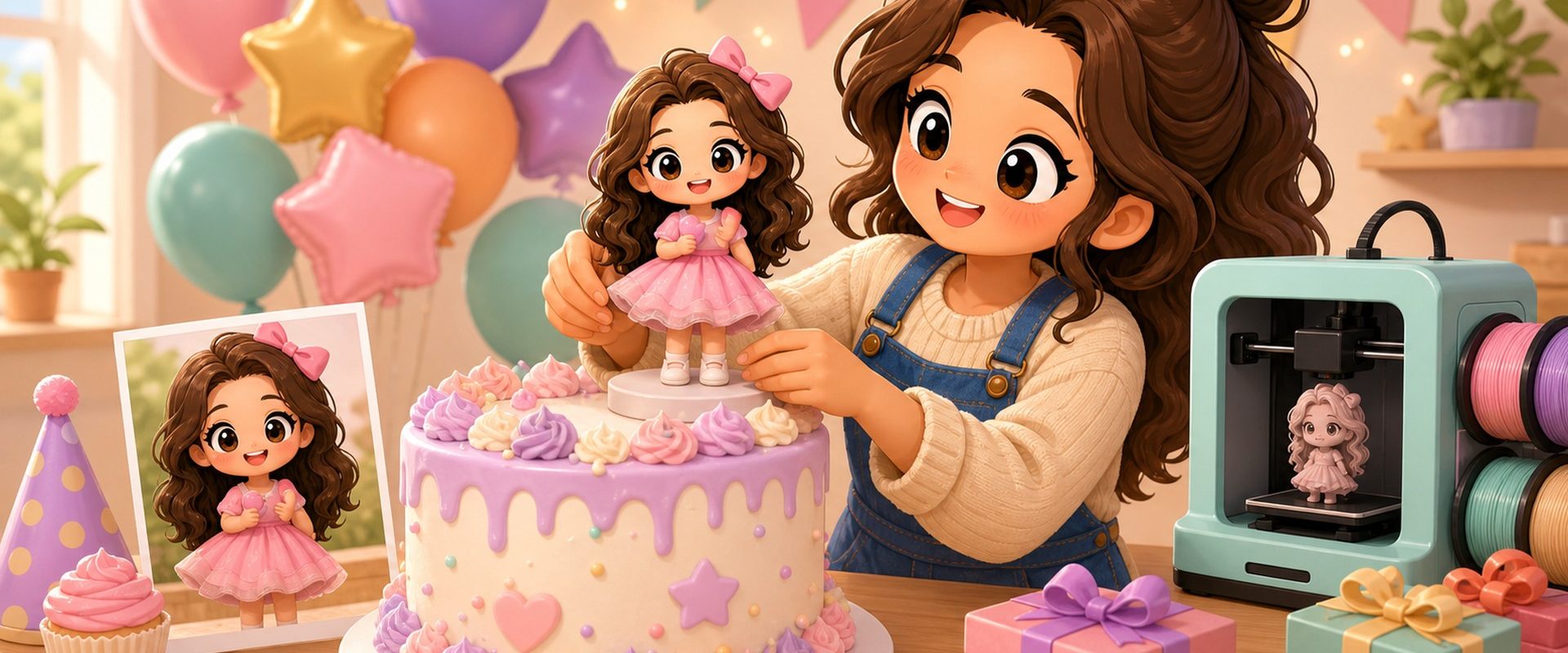 Cartoon-kawaii-featured-image-for-3DCentral-article-custom-3d-printed-cake-toppers-weddings-birthdays