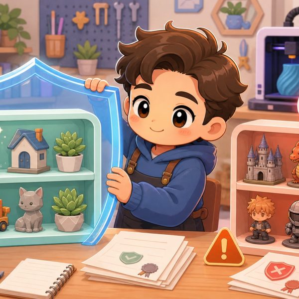 Cartoon-kawaii-featured-image-for-3DCentral-article-licence-commerciale-designs-artistes-communautaires