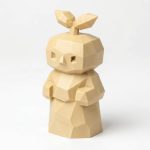 Wood Carved-Like Sprout Figurine in White Oak Finish - 3D Printed in Canada (White Oak)