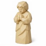 Wood Carved Harmony Collectible Figurine in White Oak Finish - 3D Printed in Canada (White Oak)