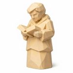 Wood Carved-Like Study Figurine in White Oak Finish - 3D Printed in Canada (White Oak)