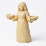 Wood Carved Balance Collectible Figurine in White Oak Finish - 3D Printed in Canada (White Oak)
