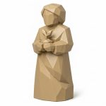 Wood Carved-Like New Beginnings Figurine - Unique Desk Decor for Adults 3D Printed in Canada - 3D Printed in Canada (Classic Birch)