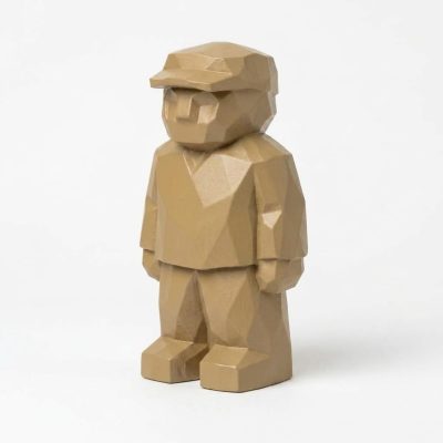 Wood Carved-Like Standing Still Figurine - Unique Desk Decor for Adults 3D Printed in Canada - 3D Printed in Canada (Classic Birch)
