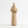 Figurine croix et colombe sculptée façon bois