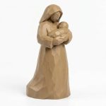 Wood Carved-Like Holding Figurine - Unique Desk Decor for Adults 3D Printed in Canada - 3D Printed in Canada (Classic Birch)