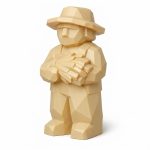 Wood Carved Hayfield Collectible Figurine in White Oak Finish - 3D Printed in Canada (White Oak)