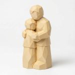 Wood Carved-Like Human Bond Figurine in White Oak Finish - 3D Printed in Canada (White Oak)