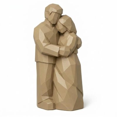 Enduring Love Wood Carved Figurine - Unique Desk Decor for Adults 3D Printed in Canada - 3D Printed in Canada (Classic Birch)