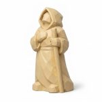 Wood Carved Finding One's Way Collectible Figurine in White Oak Finish - 3D Printed in Canada (White Oak)