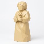Wood Carved-Like New Beginnings Figurine in White Oak Finish - 3D Printed in Canada (White Oak)
