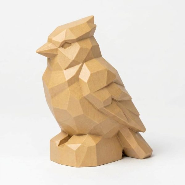 Figurine Geai bleu sculpté sur bois