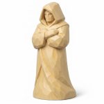 Wood Carved Eternal Figure Collectible Figurine in White Oak Finish - 3D Printed in Canada (White Oak)