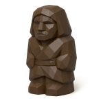 Wood Carved Ancestral Figure Collectible Figurine in Black Walnut Finish - 3D Printed in Canada (Black Walnut)