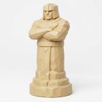 Wood Carved-Like Pillar of Strength Figurine in White Oak Finish - 3D Printed in Canada (White Oak)