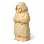 Wood Carved Gentle Watcher Collectible Figurine in White Oak Finish - 3D Printed in Canada (White Oak)