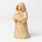 Wood Carved-Like Safe Haven Figurine in White Oak Finish - 3D Printed in Canada (White Oak)