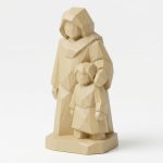 Wood Carved Guiding Presence Collectible Figurine in White Oak Finish - 3D Printed in Canada (White Oak)