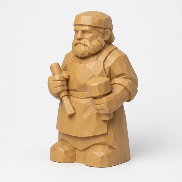 Wood Carved Craftsperson Figurine