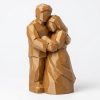 Loving Couple Wood Carved Figurine