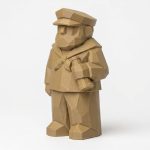 Wood Carved-Like Sailor Figurine - Unique Desk Decor for Adults 3D Printed in Canada - 3D Printed in Canada (Classic Birch)