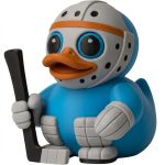 Hockey Goalie Duck Figurine – Cute Goaltender Duck with Stick & Helmet – Ice Hockey Decor or Gift for Fans & Collectors – 3D Printed in Canada (Ocean Blue)