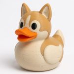 Canaan Dog Duck Collectible Figurine - Unique Desk Decor for Adults – 3D Printed in Canada