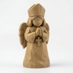 Wood Carved-Like Confirmation Angel Figurine - Unique Desk Decor for Adults 3D Printed in Canada - 3D Printed in Canada (Classic Birch)