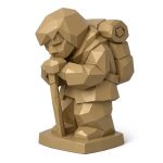 Wood Carved-Like Inner Journey Figurine - Unique Desk Decor for Adults 3D Printed in Canada - 3D Printed in Canada (Classic Birch)